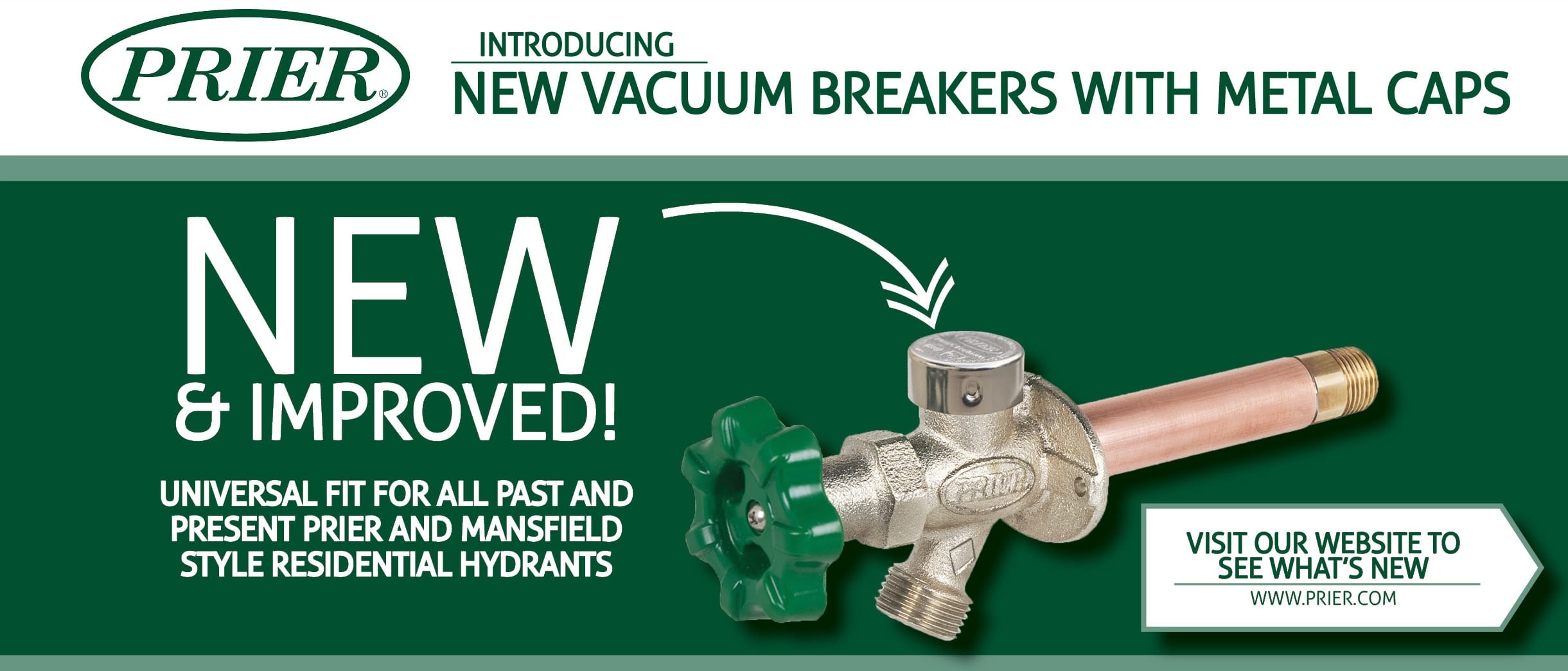 PRIER Introduces New Residential Vacuum Breakers