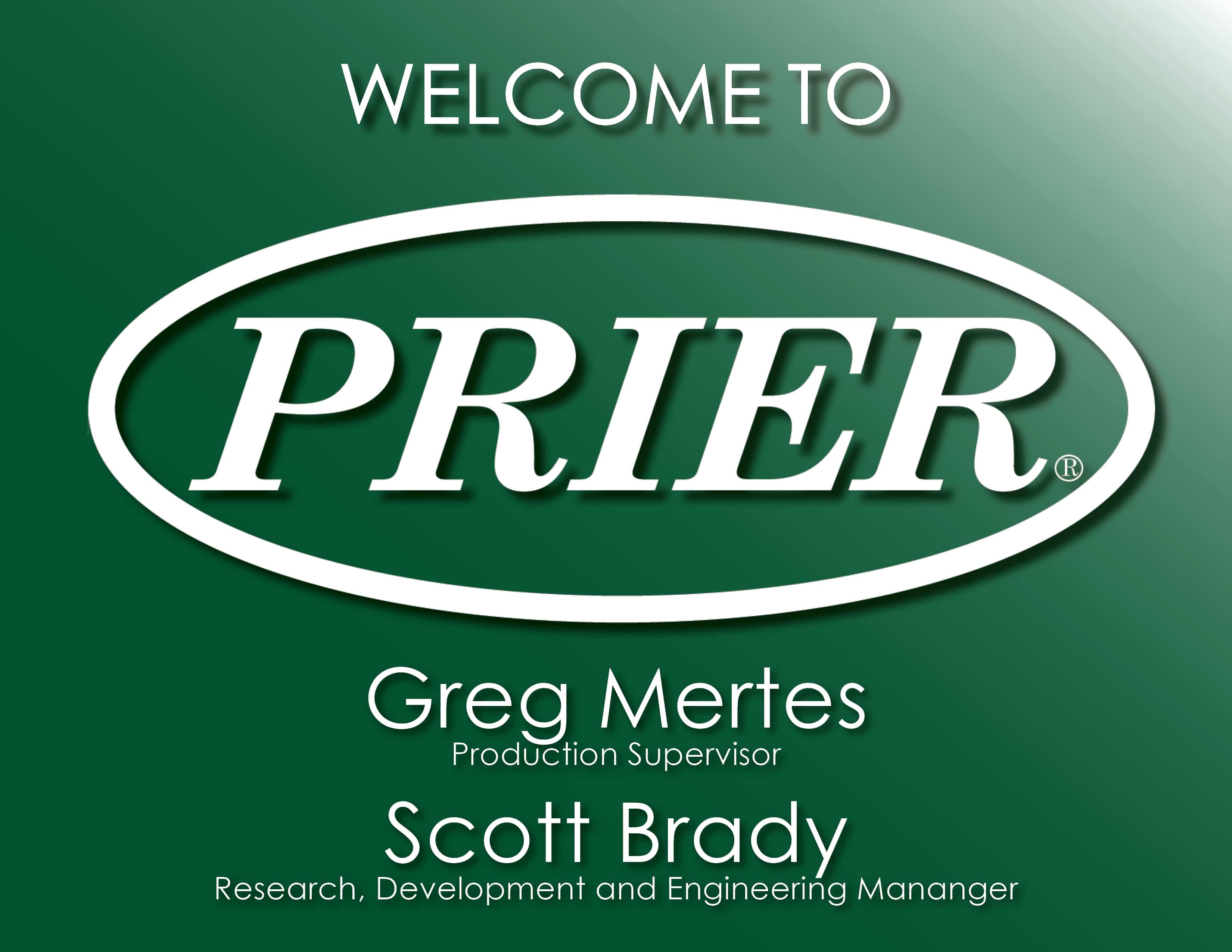 PRIER Announces Two New Associates: Scott Brady and Greg Mertes