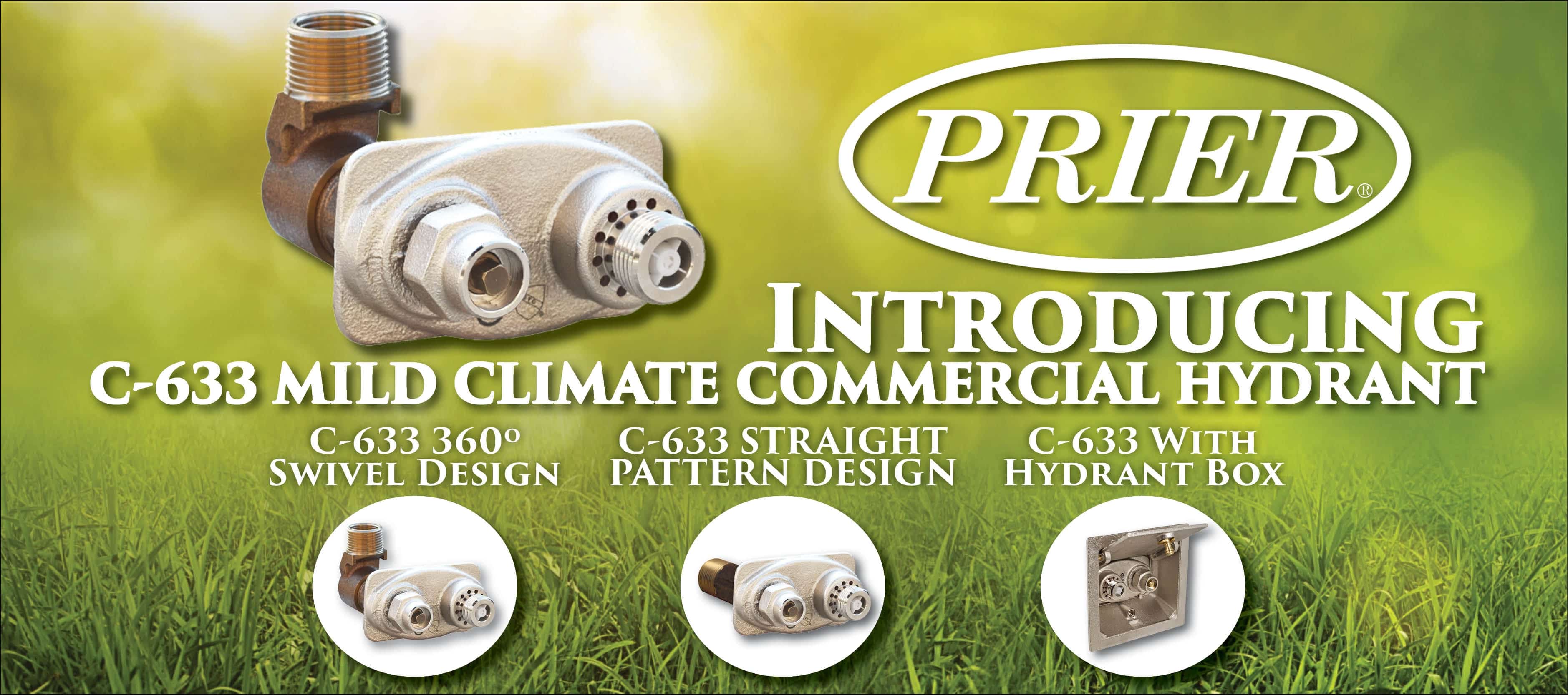PRIER Announces New Product: C-633 Mild Climate Commercial Wall Hydrant